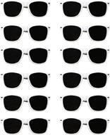 🕶️ premium white sunglasses bulk wedding-bachelorette party pack: 12 sturdy frames-lenses for adults - your ideal choice for wedding-bachelorette party sunglasses! логотип