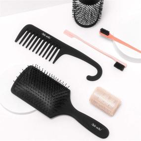 img 2 attached to 🔸 Kitsch Pro Consciously Created Wide Tooth Comb - Hair Styling Tool | Durable Wet or Dry Hair Comb for All Hair Types - Massages Scalp, Detangles Knots | Ideal for Everyday Styling