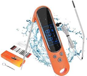 img 4 attached to 🌡️ MELODY's High-Powered Meat Thermometer: Digital Cooking Thermometer with 2 Easy-Fold Probes, Instant Read Kitchen Thermometer featuring Backlit LCD, Candy Thermometer for Deep Frying Meat, Grilling, BBQ, Milk