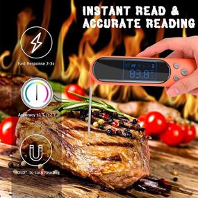 img 3 attached to 🌡️ MELODY's High-Powered Meat Thermometer: Digital Cooking Thermometer with 2 Easy-Fold Probes, Instant Read Kitchen Thermometer featuring Backlit LCD, Candy Thermometer for Deep Frying Meat, Grilling, BBQ, Milk