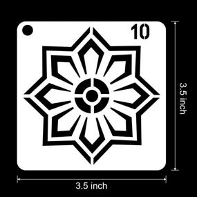 img 2 attached to 🎨 36-Piece Mandala Stencils Templates Set for Dot Painting on Rocks, Wood, and Walls - Ideal for Art Projects