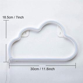 img 2 attached to OHLGT Warm White Cloud LED Neon Light: Decorative Wall Sign for Home, Bedroom, Party, Wedding, Halloween, Valentine's Day