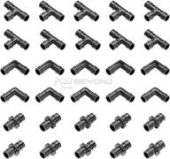 🚰 pack of 30 poly pex-a expansion fittings f-1960 1/2" combo set: tees t (10pcs), elbows (10pcs), couplings (10pcs) - lead free plastic fittings for plumbing with pex-a pipe logo