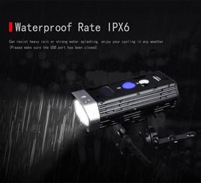 img 3 attached to 🚴 Towild 1800 Lumens Super Bright Mountain Bike Headlight: Aluminum Alloy Metal Structure, USB Rechargeable & IPX6 Waterproof Bicycle Light for Night Riding