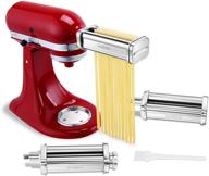 🍝 pasta maker attachments set for kitchenaid stand mixer – includes pasta sheet roller, spaghetti cutter & fettuccine cutter – perfect christmas gift 2021 logo