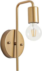 img 3 attached to 🌟 KRASTY Vintage Industrial Gold Metal Wall Sconce - Edison Retro Wall Light Fixture for Living Room, Bedroom, Hallway - Wall Lamp with E26 Socket