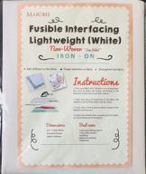 🧵 marobee white lightweight non-woven fusible interfacing for sewing and webbing projects - ultra adhesive iron-on one sided bondage stabilizer (40 inch x 3 yard) logo