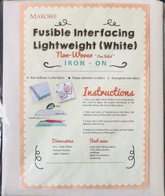 img 4 attached to 🧵 MAROBEE White Lightweight Non-Woven Fusible Interfacing for Sewing and Webbing Projects - Ultra Adhesive Iron-On One Sided Bondage Stabilizer (40 Inch x 3 Yard)