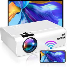 img 4 attached to 🎥 WiMiUS K2 Mini Projector: Native 1080P and 4K support, WiFi & Bluetooth Transmitter, Smartphone & PC Compatibility, 300'' Screen Zoom