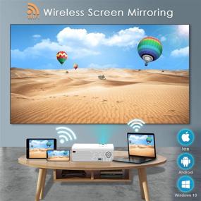 img 3 attached to 🎥 WiMiUS K2 Mini Projector: Native 1080P and 4K support, WiFi & Bluetooth Transmitter, Smartphone & PC Compatibility, 300'' Screen Zoom