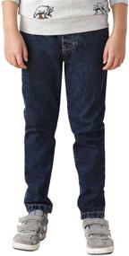 img 3 attached to 👖 LEO&LILY Boys Husky Rib Waist Navy Jeans: Stretch Denim Pants LLB636