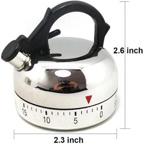 img 2 attached to ⏳ Silver Mechanical Timer: Perfect for Kitchen, Kids, Classroom, and Baking