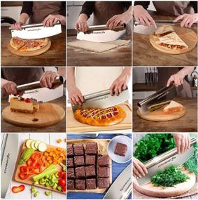 img 1 attached to 🍕 KitchenStar 12-Inch Pizza Cutter - Sharp Stainless Steel Slicer Knife with Blade Cover - Rocker Style for Perfect Portioning and Slicing - Dishwasher Safe - Premium Pizza Oven Accessory