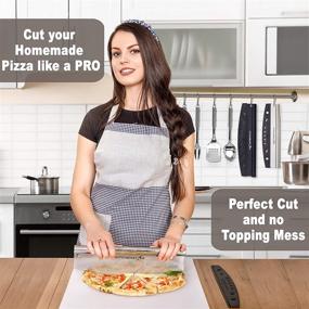 img 3 attached to 🍕 KitchenStar 12-Inch Pizza Cutter - Sharp Stainless Steel Slicer Knife with Blade Cover - Rocker Style for Perfect Portioning and Slicing - Dishwasher Safe - Premium Pizza Oven Accessory