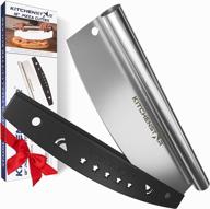 🍕 kitchenstar 12-inch pizza cutter - sharp stainless steel slicer knife with blade cover - rocker style for perfect portioning and slicing - dishwasher safe - premium pizza oven accessory logo