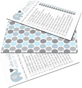 img 3 attached to 🐘 Elephant Mommy or Daddy Game Cards for Boys Baby Shower - Royal Jungle Animal Theme Supplies Blue and Grey (25 Pack) - Printed 5 x 7 Inch