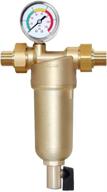 🚰 beduan copper made spin down sediment water filter for whole house prefilter system protector, 1" mnpt, 3/4" mnpt & fnpt, 50 micron with teflon tape logo