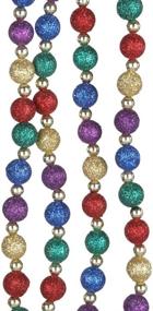 img 1 attached to Set of 2 Kurt Adler Multi-color Glitter Beaded Garlands