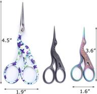 bihrtc 3 pairs stainless steel stork scissors - perfect tools for sewing, embroidery, crafts, and everyday use logo