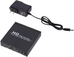 img 1 attached to 📺 WJES SCART к HDMI PAL конвертер с HDMI/RCA к NTSC, переключением 1080P/720P и аудиовыходом 3,5 мм - идеально подходит для телевизора и DVD-плеера