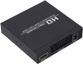 img 2 attached to 📺 WJES SCART к HDMI PAL конвертер с HDMI/RCA к NTSC, переключением 1080P/720P и аудиовыходом 3,5 мм - идеально подходит для телевизора и DVD-плеера