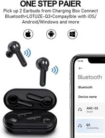 img 2 attached to 🎧 2021 Lotuze Q3 True Wireless Earbuds with Noise Cancelling, IPX6 Waterproof, Bluetooth 5.2, 36H Playtime, TWS Earphone with USB-C for iPhone & Android