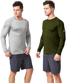 img 1 attached to TEXFIT 2 Pack Active Sleeve Shirts Men's Clothing in Active