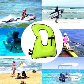 img 2 attached to DOSURBAN Inflatable Adjustable Snorkeling Swimming