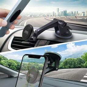 img 3 attached to 📱 Randconcept - New Version Magnetic Phone Car Mount: Universal Holder for Dashboard & Windshield with 3 inch Heavy Duty Suction Cup, 360 Rotation Strong Magnets - Fits All Cell Phones