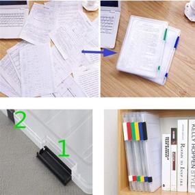 img 1 attached to 📁 Lemical PP Sturdy File Holder: Waterproof A4 Size File Protector with Durable Magazine File Organizer, Double Buckles and Transparent Clear View – Ideal Desktop File Container for Collection and Storage