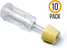 img 2 attached to 🍺 10 Pack of Three-Piece Airlocks and Drilled #6 Stoppers for Fermentation: Ideal for Beer Making, Wine Making, and Kombucha in Gallon Jugs