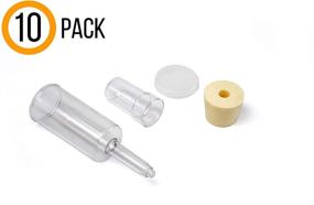 img 3 attached to 🍺 10 Pack of Three-Piece Airlocks and Drilled #6 Stoppers for Fermentation: Ideal for Beer Making, Wine Making, and Kombucha in Gallon Jugs