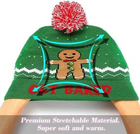 img 1 attached to 🎅 PUMICE LED Light Up Beanie Hat Christmas Cap: Perfect for Women, Children, Parties, and Bars