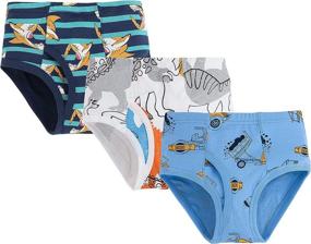 img 1 attached to BYONEME Cotton Dinosaur Toddler Underwear Boys' Clothing ~ Underwear