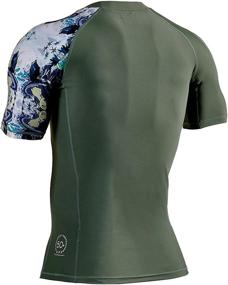 img 2 attached to HUGE SPORTS men's UV Sun Protection Rash Guard with UPF 50+ | Short Sleeves Skins for Ultimate Protection