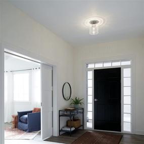 img 1 attached to 🔦 KICHLER Winslow 8.5" 1 Light Semi Flush - Clear Seeded Glass - Brushed Nickel Finish