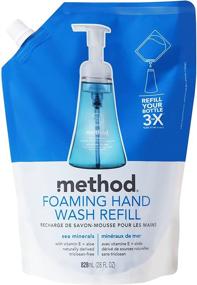 img 4 attached to Method Foaming Hand Soap Refill, Sea Minerals - 28 oz, 1 pack | Packaging May Vary