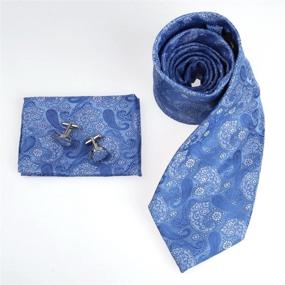 img 2 attached to 🔗 Italian Paisley Pattern Cufflinks Presentation for Boys' Accessories on Neckties