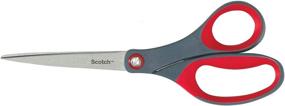 img 2 attached to Premium 8-Inch Grey/Red Scotch Precision Scissor: Enhanced Cutting Efficiency