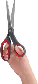 img 1 attached to Premium 8-Inch Grey/Red Scotch Precision Scissor: Enhanced Cutting Efficiency