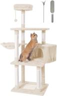 🐱 pina cat tree: 51" multi-level cat tower for indoor cats with hammock & scratching posts logo