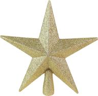 🌟 sparkling gold ornament - glitter star tree topper for christmas, decorative bethlehem star - festive holiday décor logo