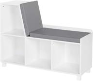 📚 riverridge book nook collection kids cubbies storage bench: stylish and functional white organizer logo