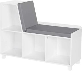 img 4 attached to 📚 RiverRidge Book Nook Collection Kids Cubbies Storage Bench: Stylish and Functional White Organizer