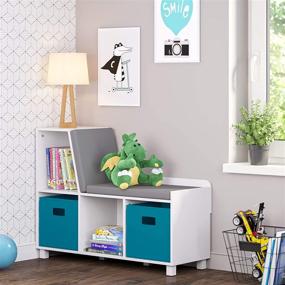 img 2 attached to 📚 RiverRidge Book Nook Collection Kids Cubbies Storage Bench: Stylish and Functional White Organizer