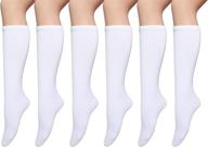 🧦 colorful comfort: pareberry casual cotton tube socks - 3 pairs with knee high length and triple stripes логотип