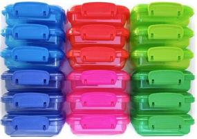 img 3 attached to 🍱 Versatile Set of 6 Mini Lock-Top Snack Containers in Assorted Colors