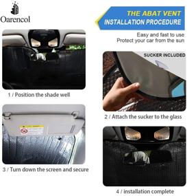 img 1 attached to Oarencol Funny Cat Driving Car Windshield Sun Shade Foldable UV Ray Sun Visor Protector Sunshade To Keep Your Vehicle Cool (55&#34