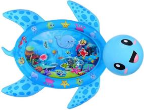 img 4 attached to MAGIFIRE Tummy Time Water Mat - Inflatable Baby Play Mat for 3-12 Months Newborn Boys and Girls