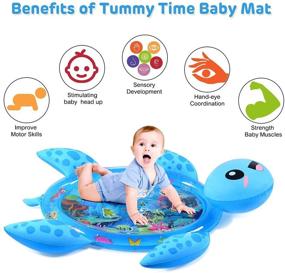 img 2 attached to MAGIFIRE Tummy Time Water Mat - Inflatable Baby Play Mat for 3-12 Months Newborn Boys and Girls